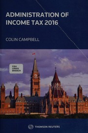 Administration Of Income Tax 2016 Campbell Colin