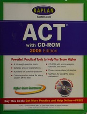 Act With Cdrom Papcdr Edition Zeitlin Jon Kaplan Inc American College Testing Program