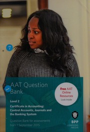 Aat Qualifications And Credit Framework Qcf Aq2013 Level 2 Certificate In Accounting Qcf Control Accounts Journals And The Banking System Question Bank Third Edition 2015 Edition Association Of Accounting Technicians