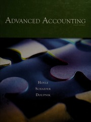 Advanced Accounting 9th Ed Hoyle Joe Ben Schaefer Thomas F Doupnik