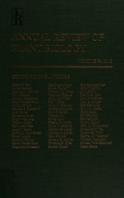 Annual Review Of Plant Biology Annuals Reviews