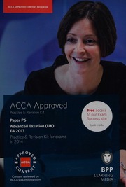 Advanced Taxation Uk Fa 2013 Association Of Chartered Certified Accountants Great Britain
