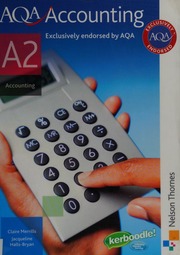 Aqa A2 Accounting Hallsbryan Jacqueline Cole Leo
