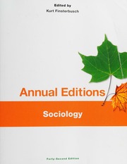 Annual Editions Sociology Finsterbusch Kurt 1935