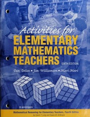 Activities For Elementary Mathematics Teachers Sixth Edition Edition Dolan