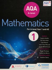 Aqa A Level Mathematics Year 1 As Sophie Goldie Susan Whitehouse Val Hanrahan