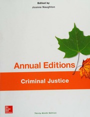 Annual Editions Criminal Justice 39e Naughton Joanne