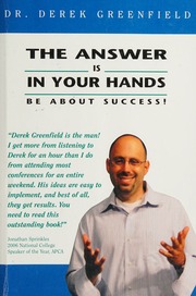 The Answer Is In Your Hands Be About Success Greenfield Derek