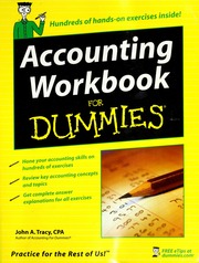 Accounting Workbook For Dummies John A Tracy