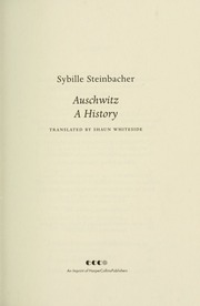 Auschwitz A History Steinbacher Sybille 1966