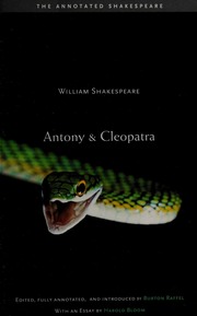 Antony And Cleopatra Shakespeare William 15641616 Raffel Burton Bloom