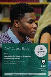 Aat Level 2 Foundation Certificate In Accounting For Assessments From September 2017 Bookkeeping Controls Bpp Learning Media Firm