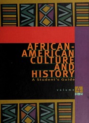 Africanamerican Culture And History A Students Guide Salzman