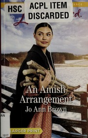 An Amish Arrangement Larger Print Edition Brown Jo Ann Author