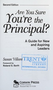 Are You Sure Youre The Principal A Guide For New And Aspiring Leaders 2nd Ed Villani