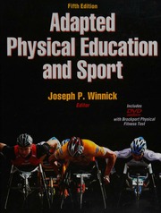 Adapted Physical Education And Sport 5th Ed Winnick Joseph P