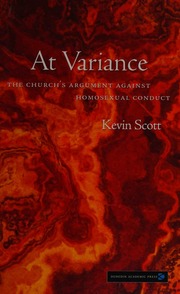 At Variance The Churchs Argument Against Homosexual Conduct Scott