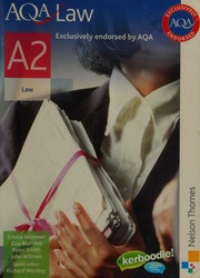 Aqa A2 Law Students Book Blundell Guy