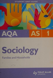 Aqa As Sociology Unit 1 Families Households Brown Ann