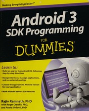 Android 3 Sdk Programming For Dummies Ramnath Rajiv Crawfis Roger Sivilotti