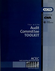 The Aicpa Audit Committee Toolkit American Institute Of Certified Public Accountants
