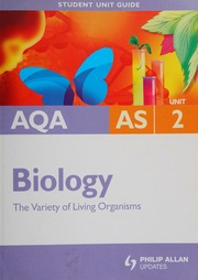 Aqa As Biology Unit 2 The Variety Of Living Organisms Potter