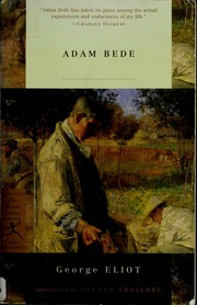 Adam Bede 2002 Modern Library Pbk Ed Eliot George 18191880