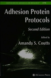 Adhesion Protein Protocols 2nd Ed Coutts Amanda S