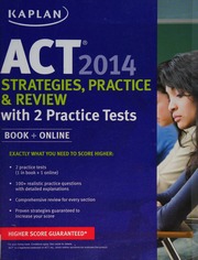 Act Strategies Practice And Review 2014 2014 Edition American College Testing Program