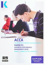 Advanced Performance Management Association Of Chartered Certified Accountants Great Britain