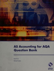 As Accounting For Aqa Question Bank Cox David