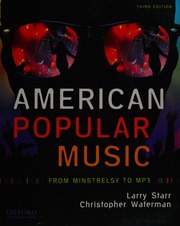 American Popular Music From Minstrelsy To Mp3 3rd Ed Starr Larry