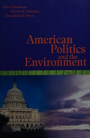 American Politics And The Environment Sussman Glen Daynes Byron W West