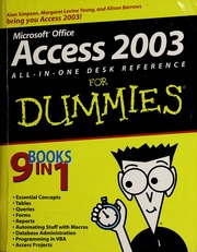 Access 2003 Allinone Desk Reference For Dummies Simpson Alan