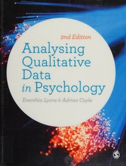 Analysing Qualitative Data In Psychology Lyons Evanthia Editor Coyle