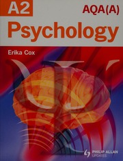Aqaa A2 Psychology Textbook Cox Erika