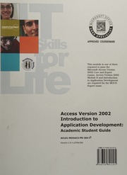 Access Version 2002 Introduction To Application Development Academic Student Guidemodule Ii Microsoft Office