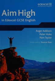 Aim High In Edexcel Gcse English Beal Duncan Addison Roger Huke