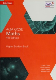 Aqa Gcse Maths Higher Student Book Evans Kevin 1951 Author Gordon