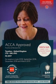 Acca Taxation Tx Uk Fa 2017 Practice Revision Kit Association Of Chartered Certified Accountants Great Britain Bpp Learning Media Firm