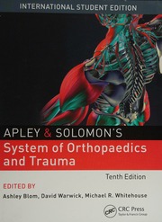 Apley Solomons System Of Orthopaedics And Trauma Blom Ashley
