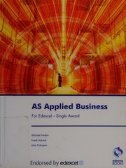 As Applied Business For Edexcel Single Award Fardon Michael