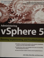 Administering Vsphere 5 Planning Implementing And Troubleshooting Hales