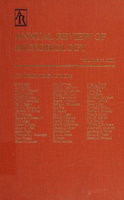 Annual Review Of Microbiology Volume 55 2001 Ornston L Nicholas Balows