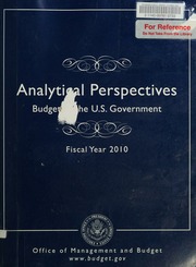 Analytical Perspectives Budget Of The Us Government Fiscal Year 2010 United States Office Of Management And Budget