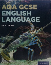 Aqa Gcse English Language In A Year Student Book Menon Esther
