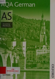 Aqa German As Grammar Workbook Riddell David