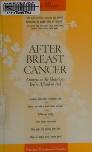After Breast Cancer Answers To The Questions Youre Afraid To Ask 1st Ed Mayer