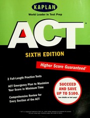 Act Sixth Edition 6th Ed Robert J Kaplan Inc Robert J Kaplan