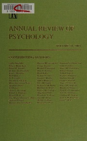 Annual Review Of Psychology Volume 54 2003 Fiske Susan T Schacter